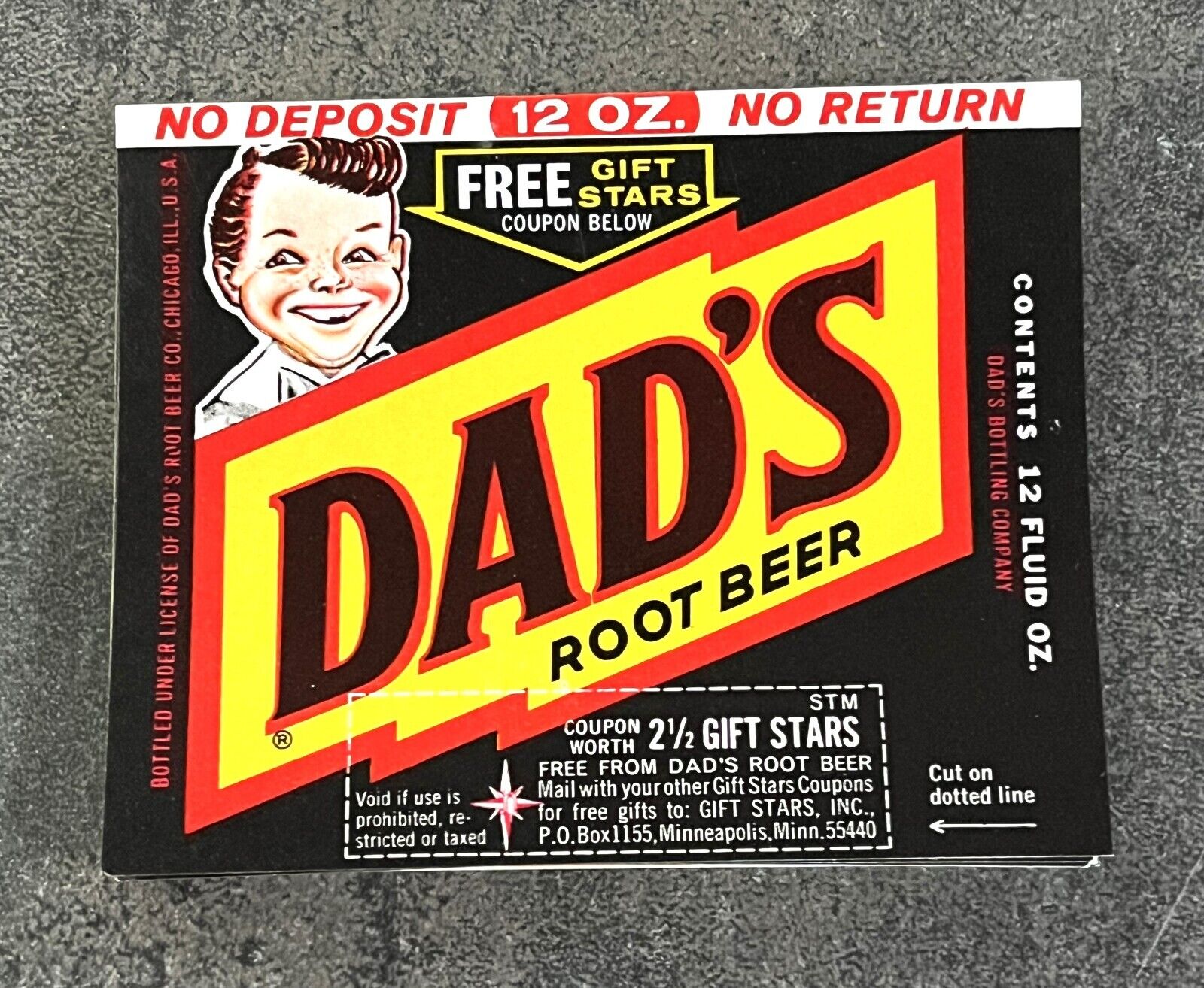 24 Vintage Unused DAD\'S ROOT BEER Bottle Labels