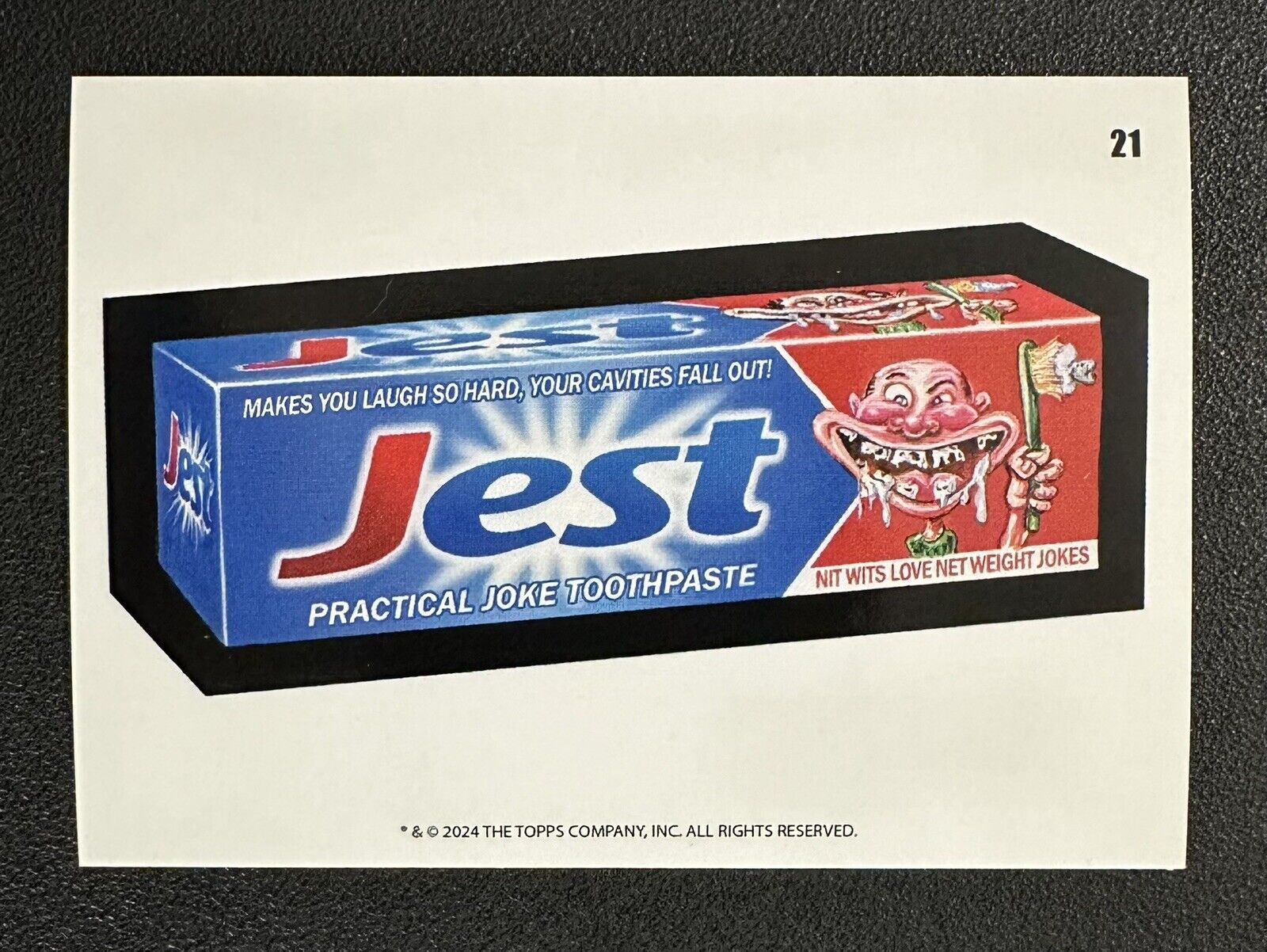 2024 Topps Wacky Packages All-New Series #21 JEST toothpaste sticker Puzzle