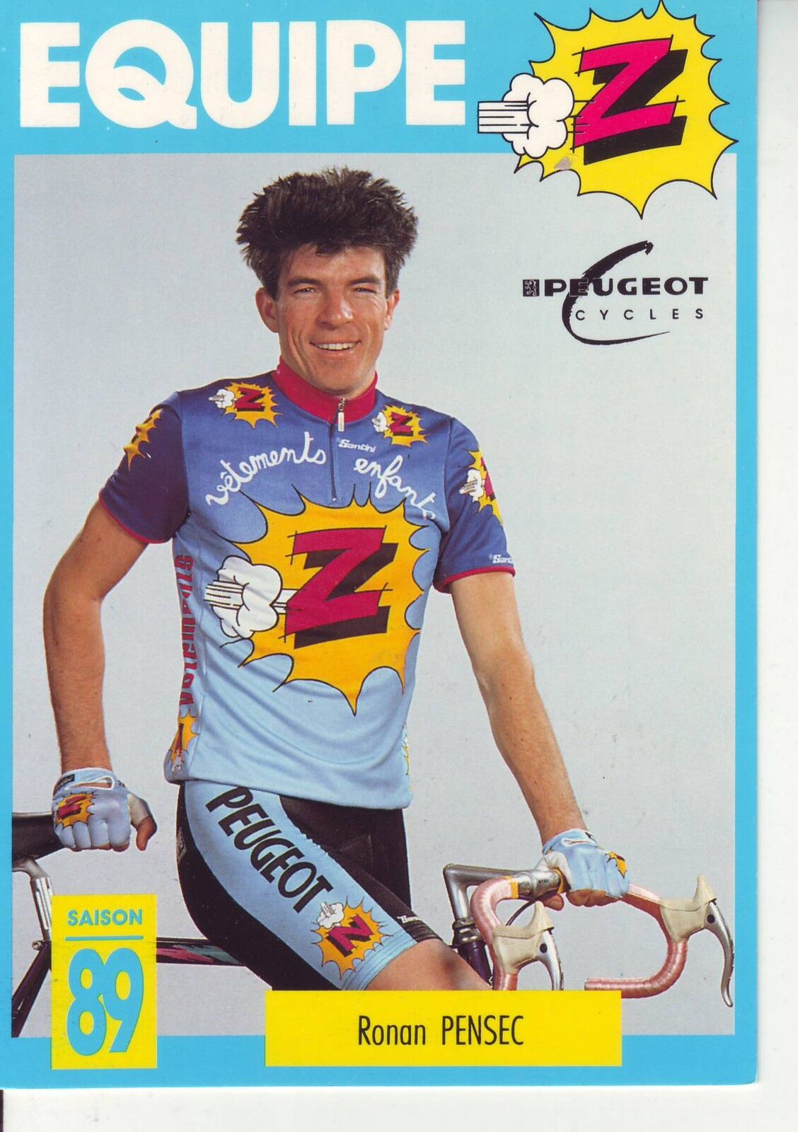 1989 CYCLING ROMAN PENSEC Z team cycling card