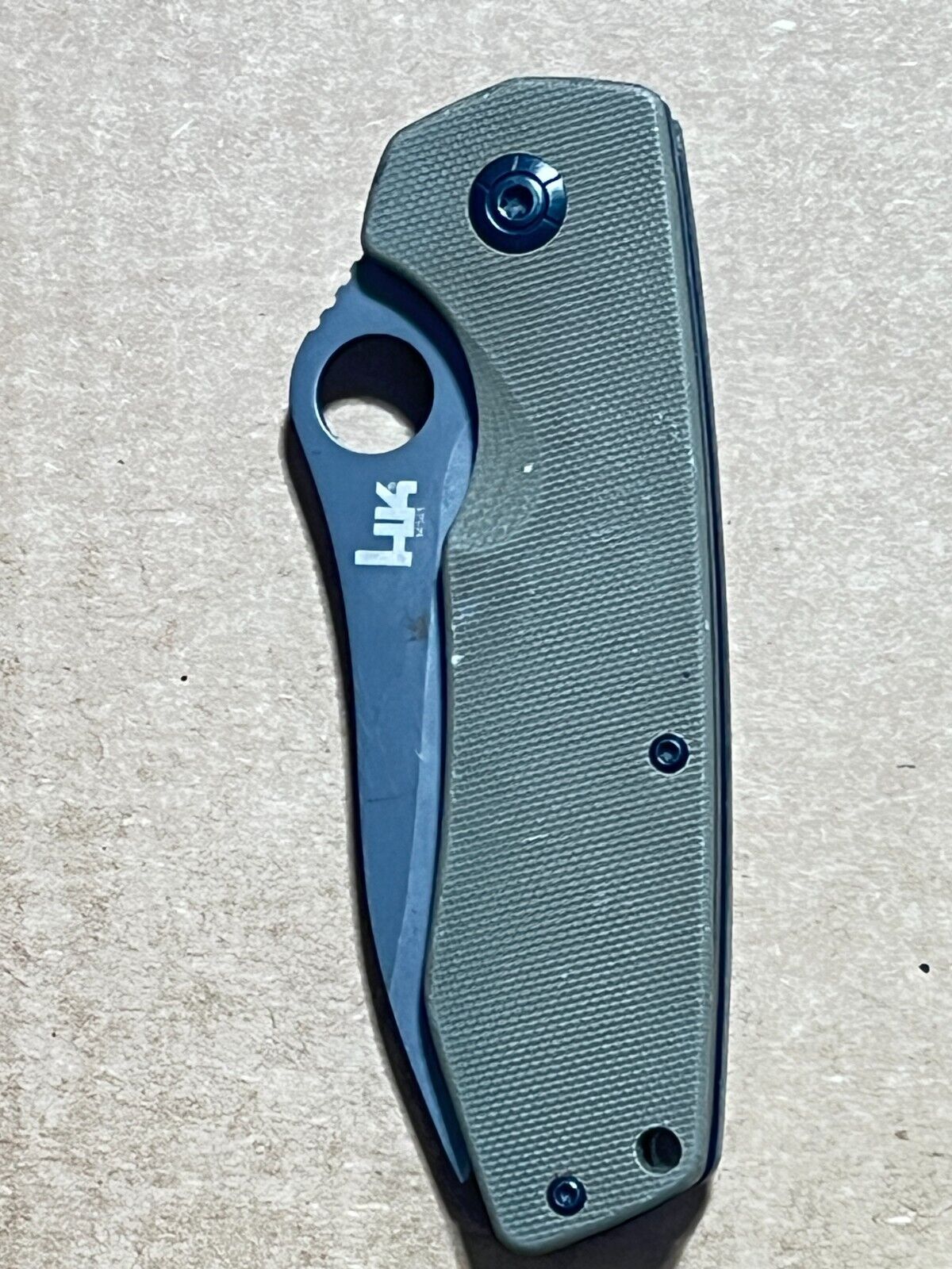 HK 14141 Heckler & Koch Single Combo Blade Tactical Pocket Knife Tan