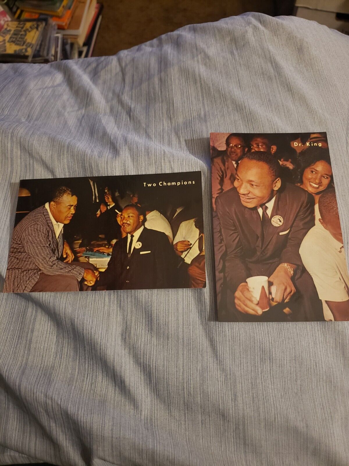 Two Vintage Dr. Martin Luther King Jr. Postcards Unused Mint Joe Louis Alabama 