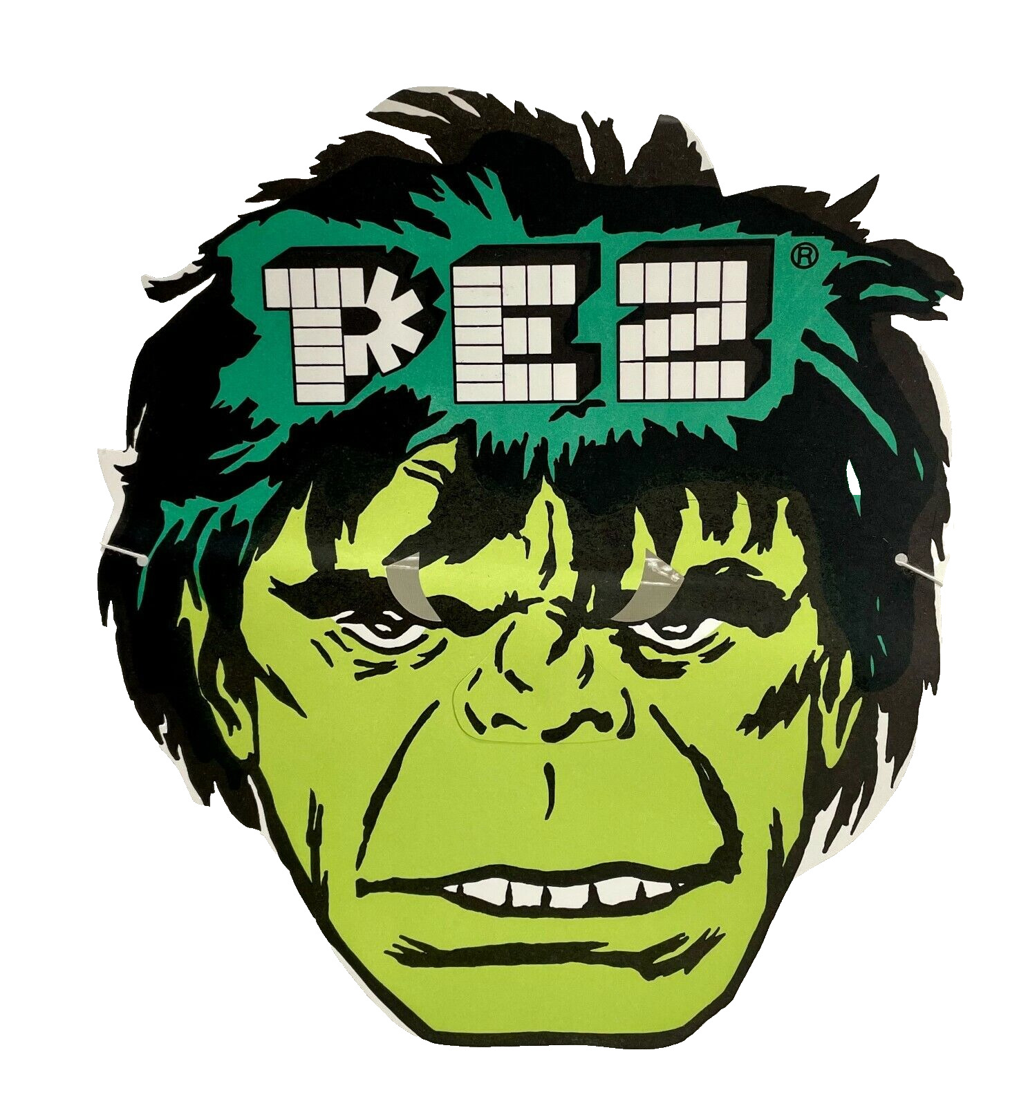Incredible Hulk PEZ Paper Mask 1970’s Mail-Away Premium Marvel Comics Group MCG