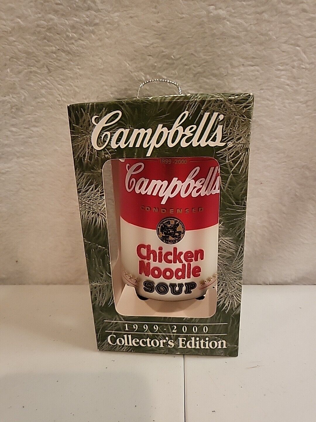 RARE FIND- Vintage Campbell's Collection Edition Glass Soup Can Ornament