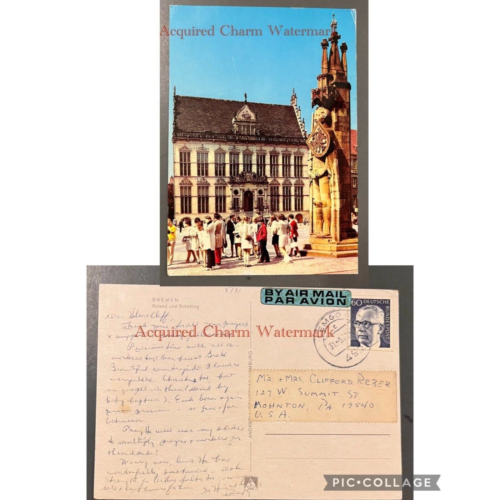 Vintage Postcard, Bremen, May 31 unsure of year