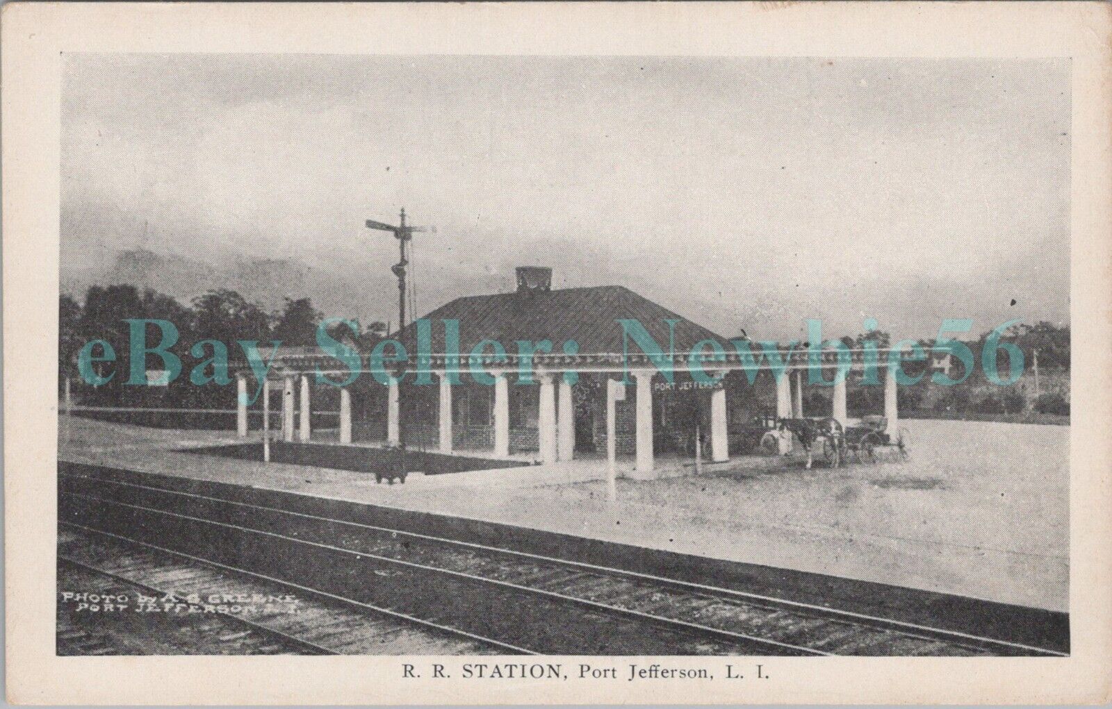 Port Jefferson LI NY - RAILROAD STATION - Postcard