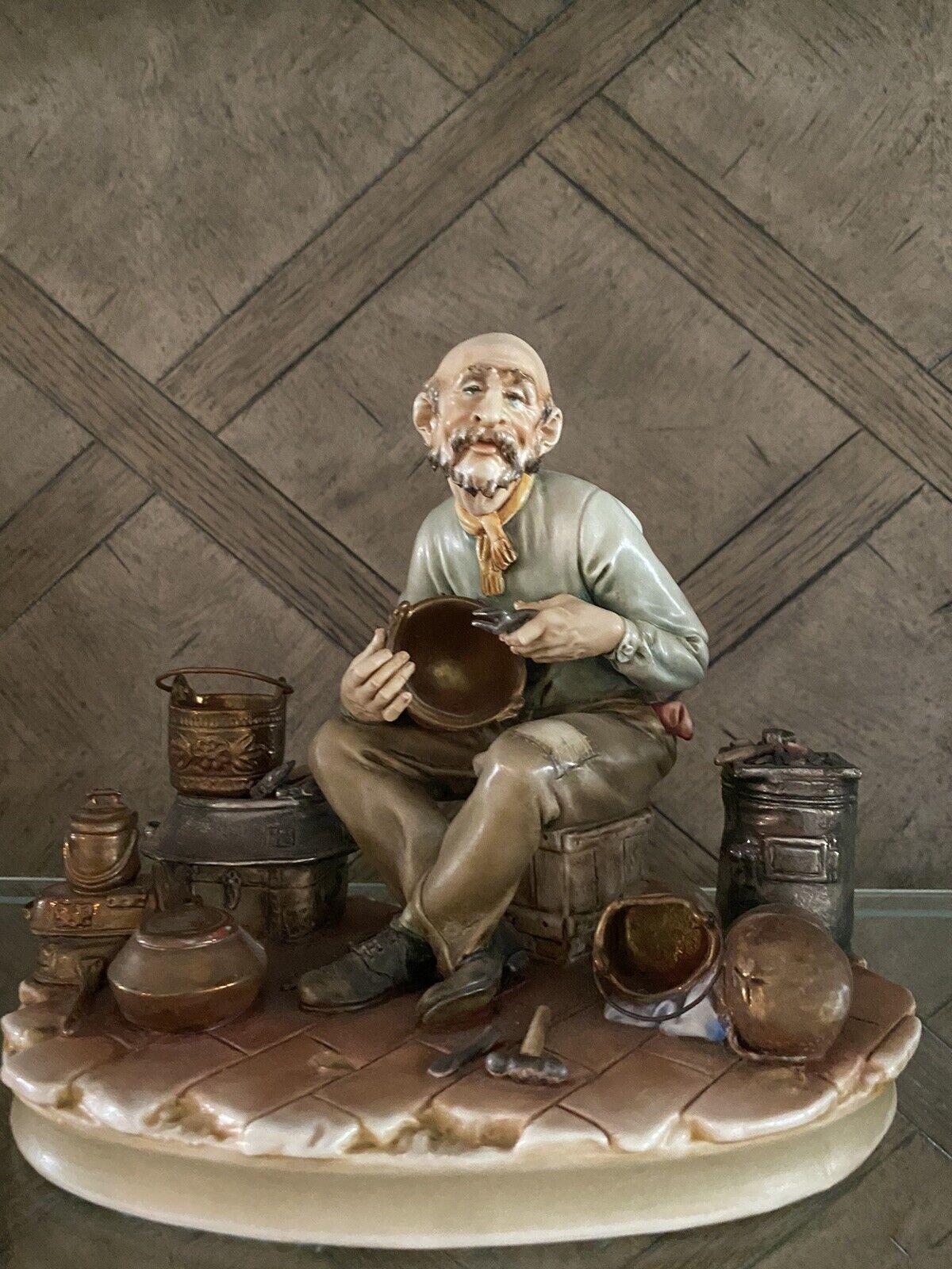 Antonio Borsato Unique Porcelain figurine “Lost In Meditation”