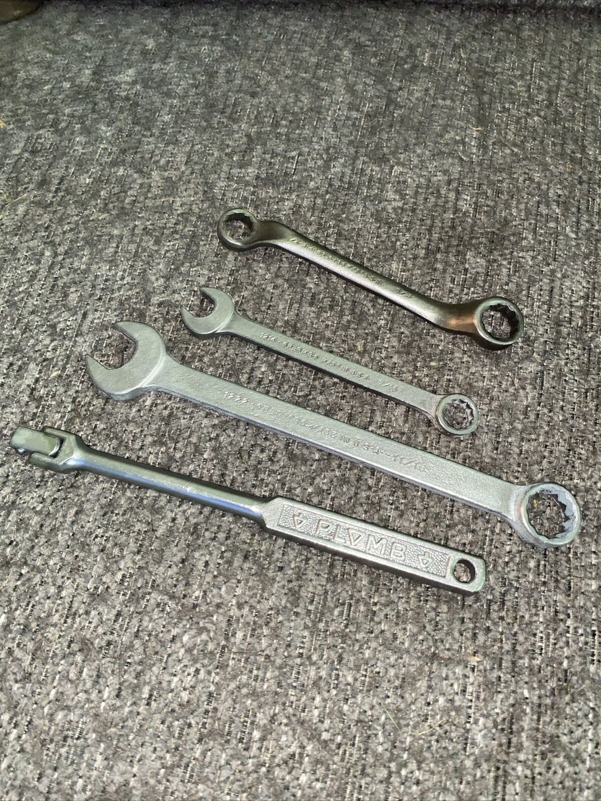 Lot Of 3 Vintage PLUMB Wrenches N 1 Rare 8” Breaker Bar 5925 Made In USA Clean 