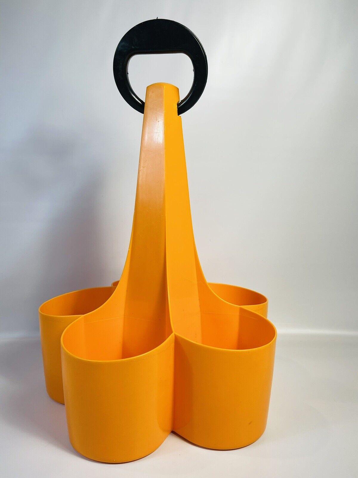 Vtg SULO Orange Plastic WINE CARRIER Luigi Colani MCM Panton Eames Bottle NOS