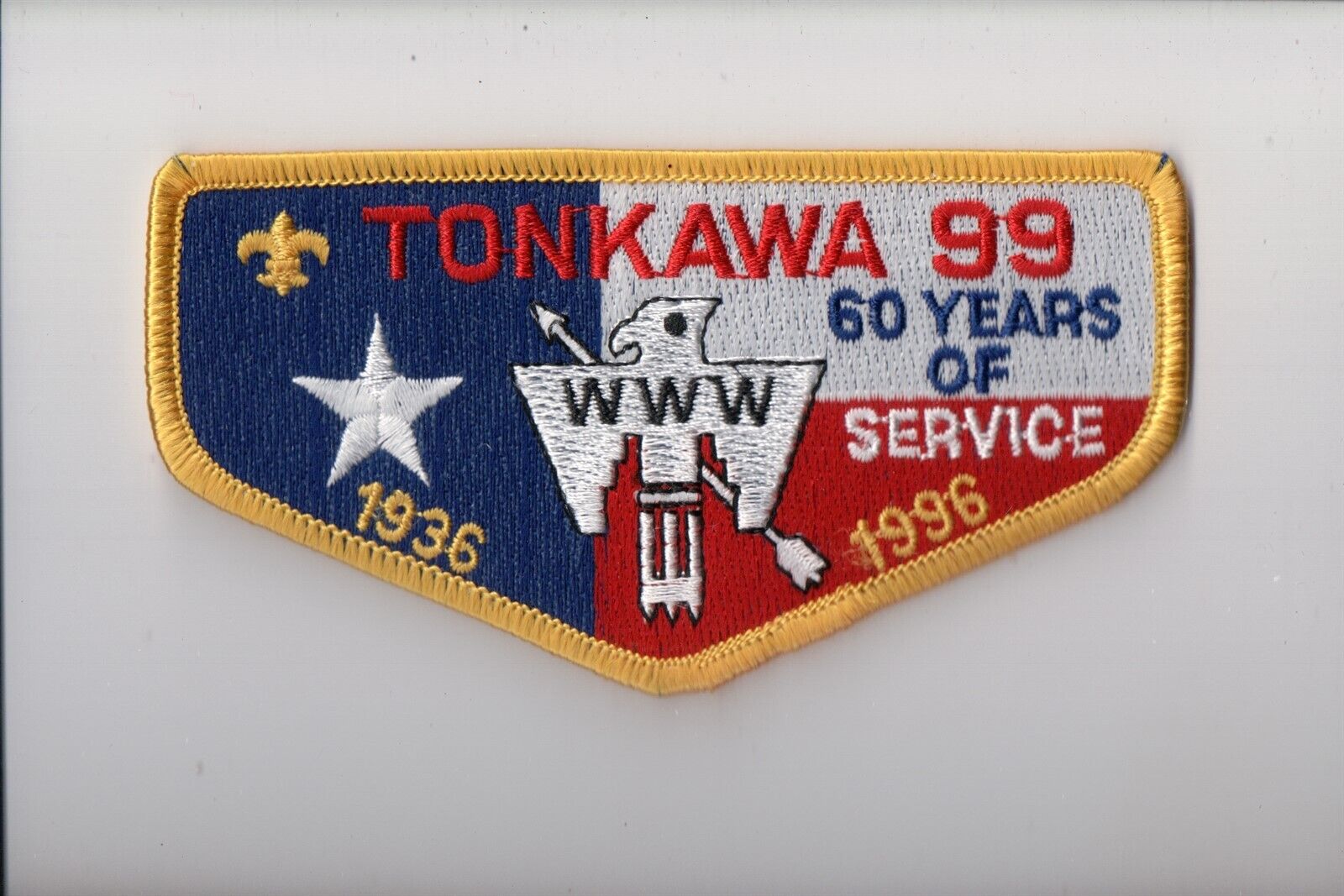 Lodge 99 Tonkawa 60th Anniversary OA flap (WW)
