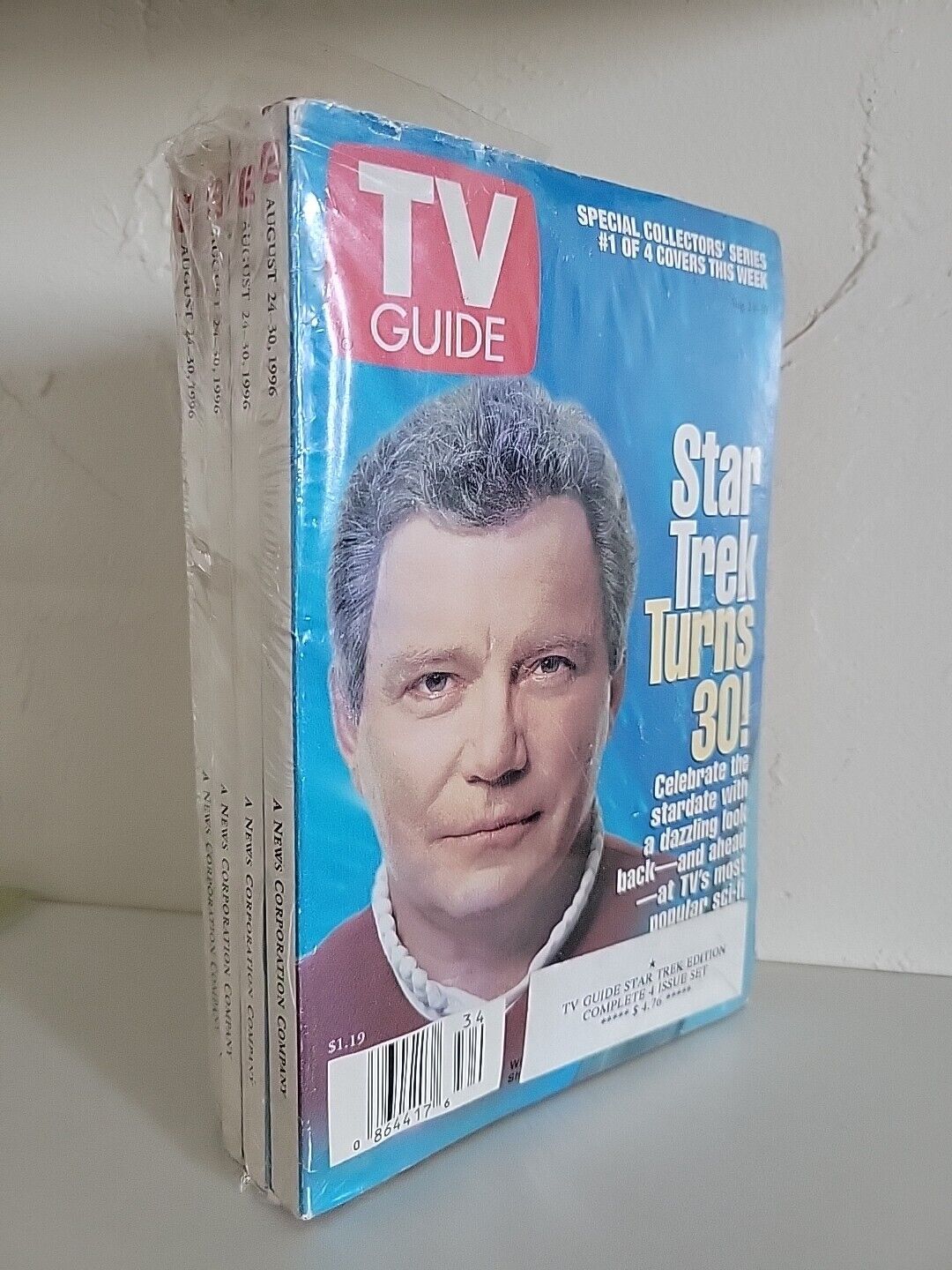 Collector\'s Set 1-4 Star Trek TV Guide August 24th 1996 Star Trek Turns 30