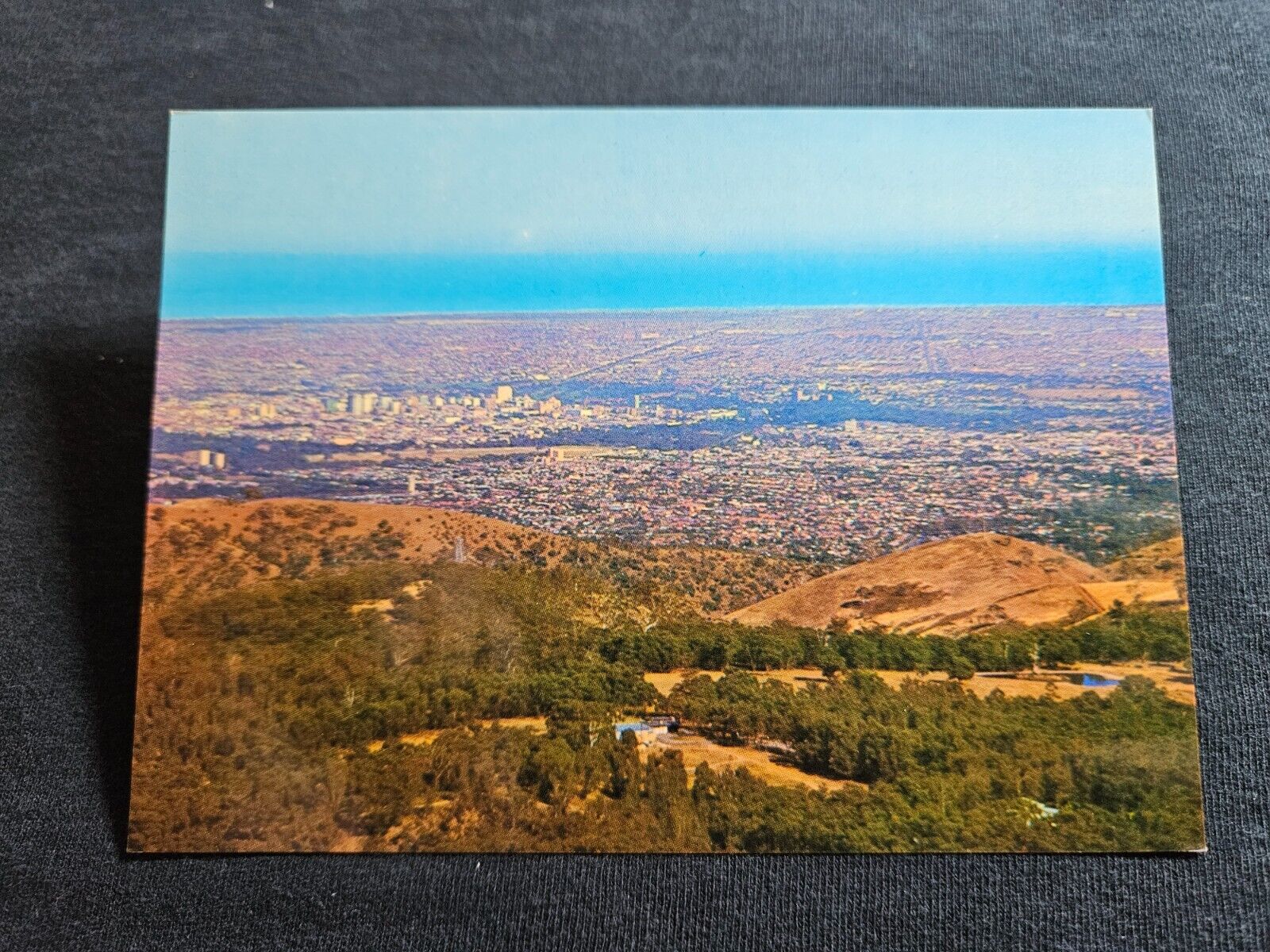 Postcard Adelaide SA Australia Panoramic City View From Mt. Mount Lofty