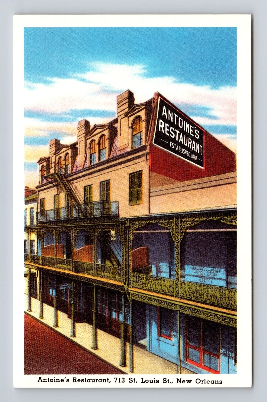 New Orleans LA-Louisiana, Antoine\'s Restaurant, Antique, Vintage Postcard