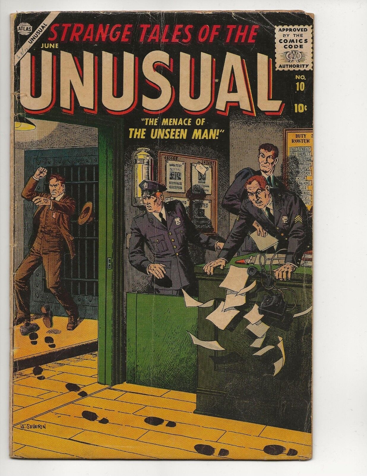 STRANGE TALES OF THE UNUSUAL #10 VG ATLAS COMICS 1957 INVISIBLE MAN