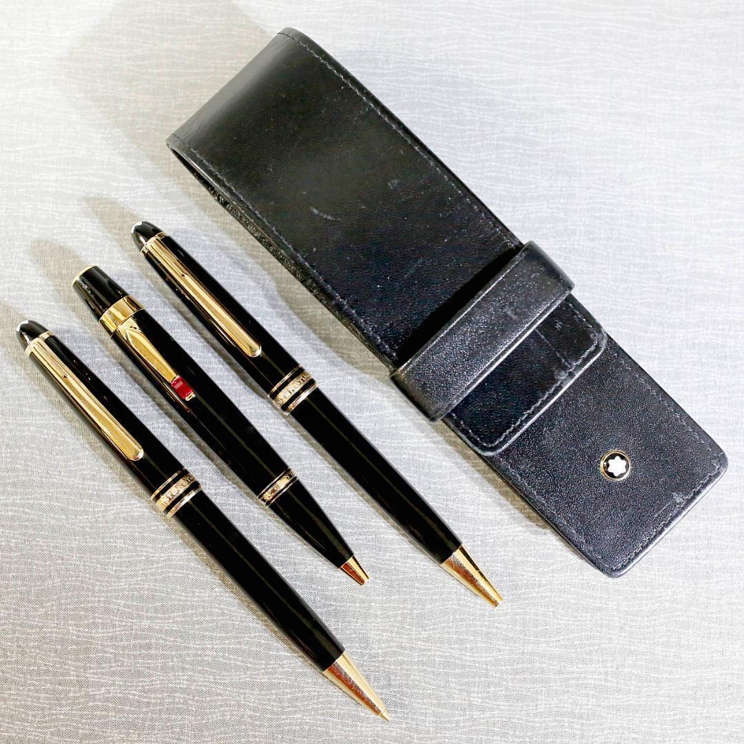 Montblanc Bohem Meister 4-piece set with a leather case Ballpoint Pen Excellent