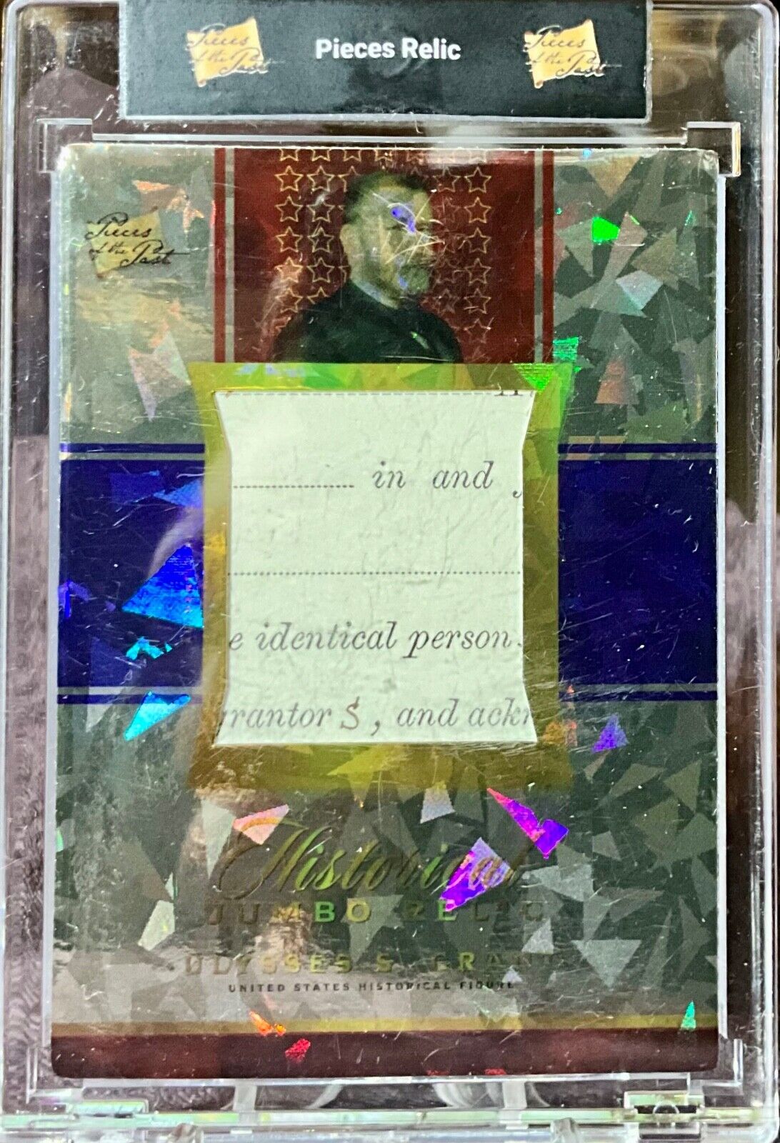 2022 Pieces of the Past Ulysses Grant Hand Written Authentic JUMBO Relic #69