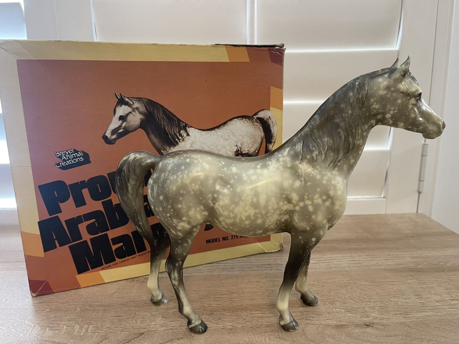 Vintage Breyer Horse #215 Dapple Grey Proud Arabian Mare Wild Matte w/ Box