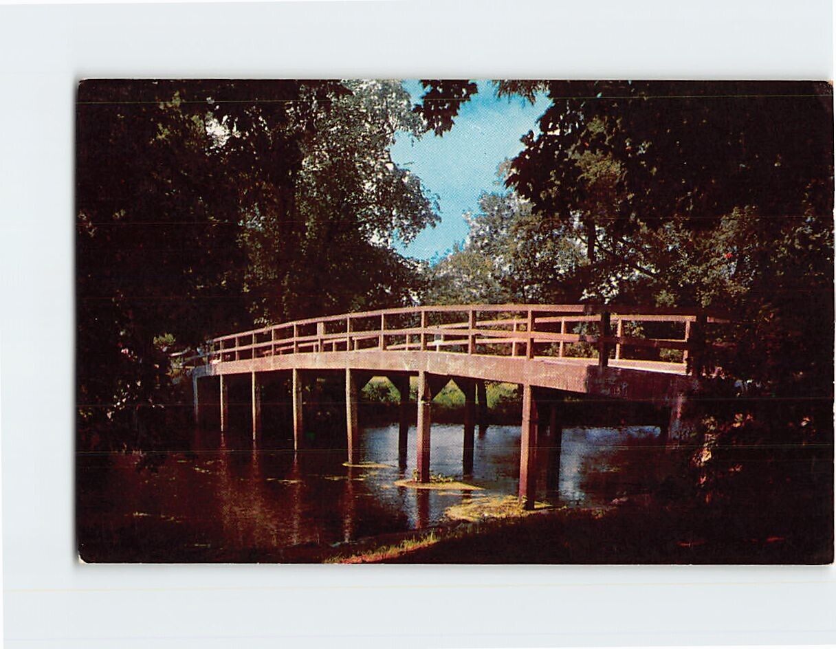 Postcard Old North Bridge Concord Massachusetts USA North America