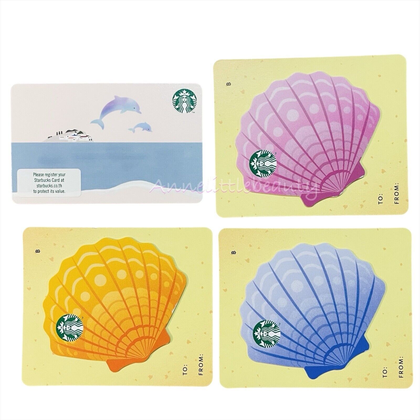 4 x Starbucks Gift Card 2024 Thailand Collection Pin intact 
