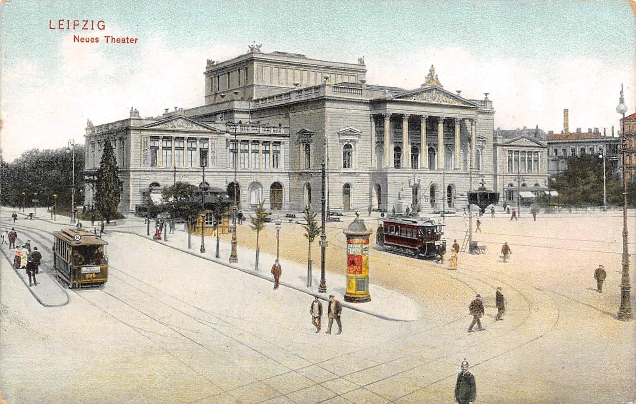 Leipzig, Saxony Germany NEUES THEATER New Theater~Opera House ca1910's Postcard