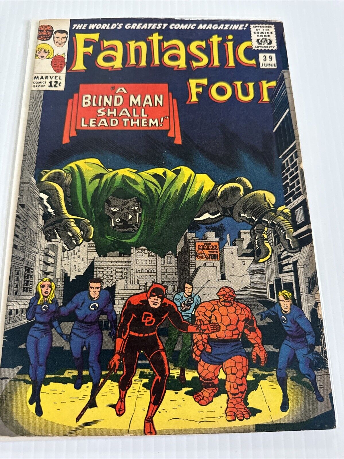 Fantastic Four #39 FN+ Doctor Doom Appearance Stan Lee Daredevil