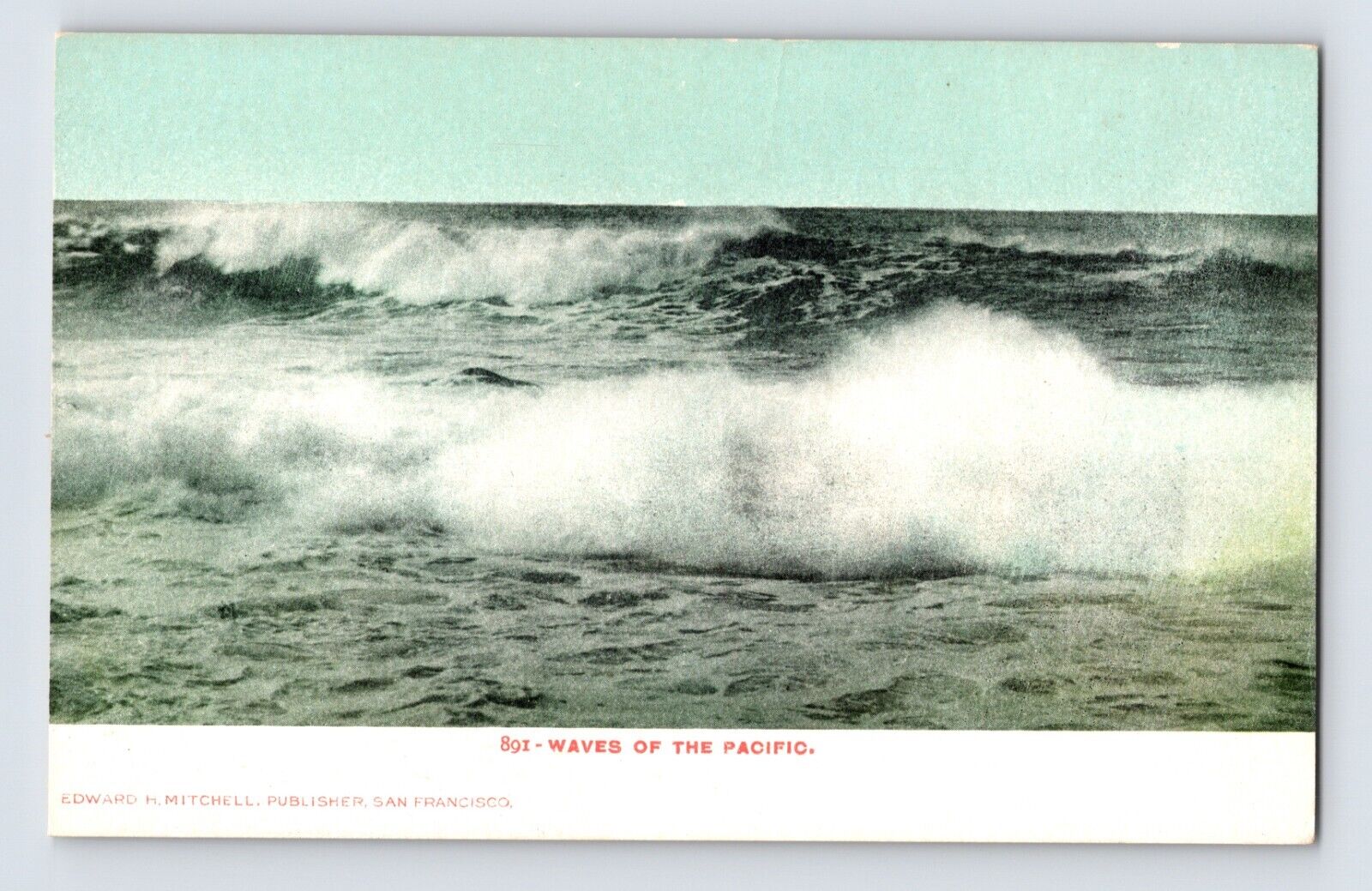 Postcard California Pacific Ocean Waves Beach Pre-1907 Unposted Undivided Back