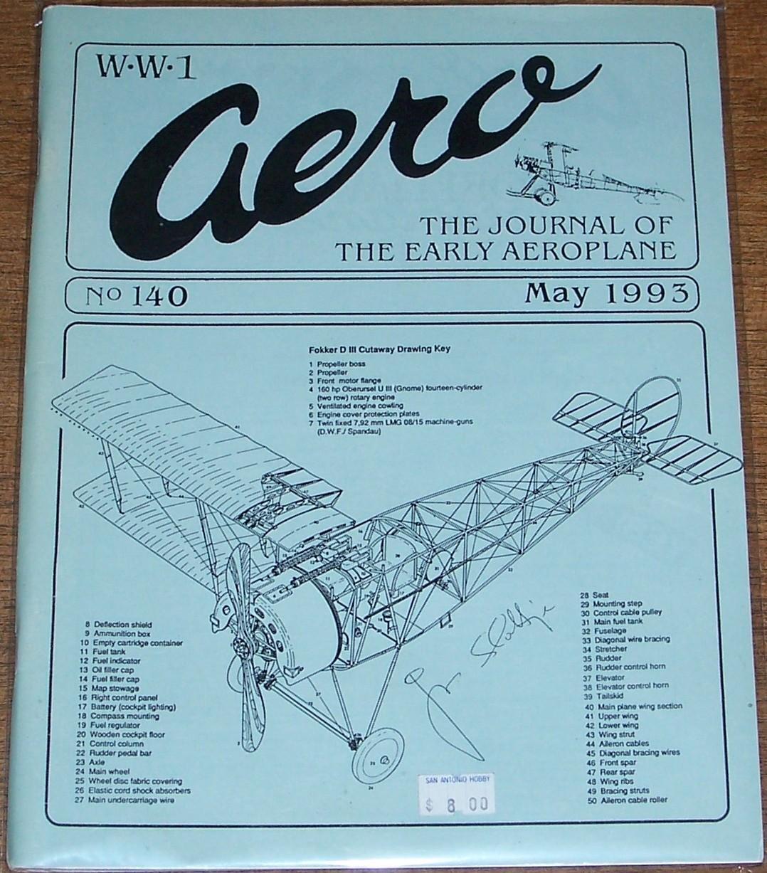 Leonard E Opdycke / WWI AERO THE JOURNAL OF THE EARLY AEROPLANE NO 140 MAY 1993