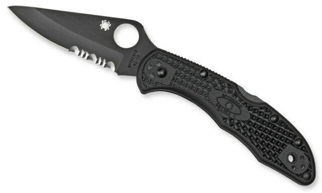 Spyderco Delica 4 FRN Folding Knife Black Blade