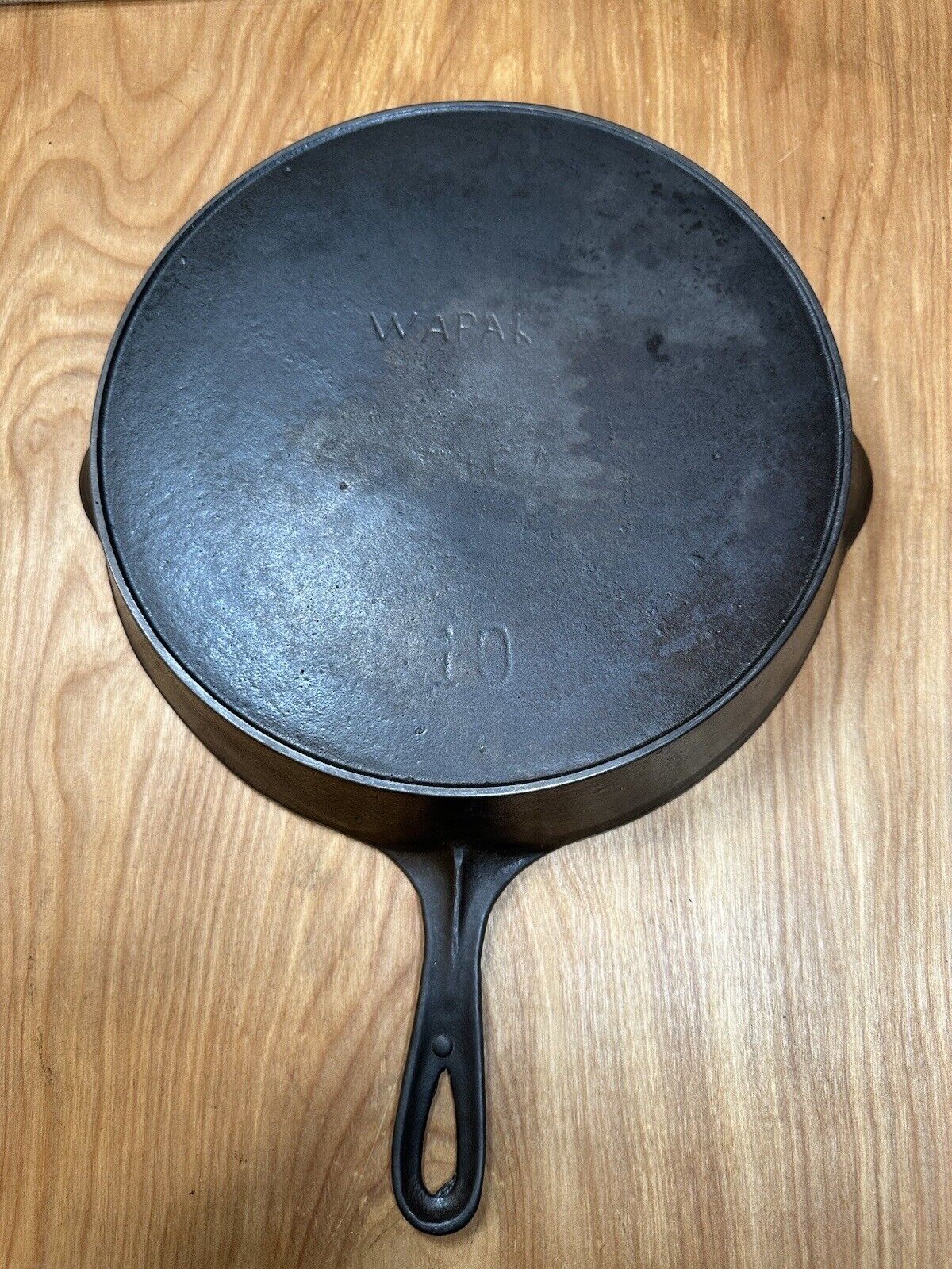 Antique WAPAK #10 Cast Iron Skillet From Griswold Erie Mold Old Piece Great