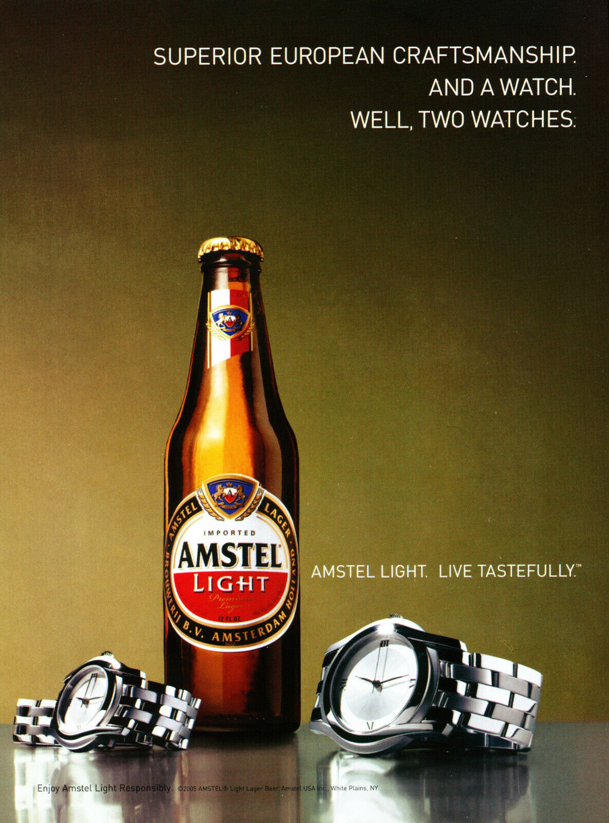 AMSTEL BEER AD #28 RARE 2005 OOP \