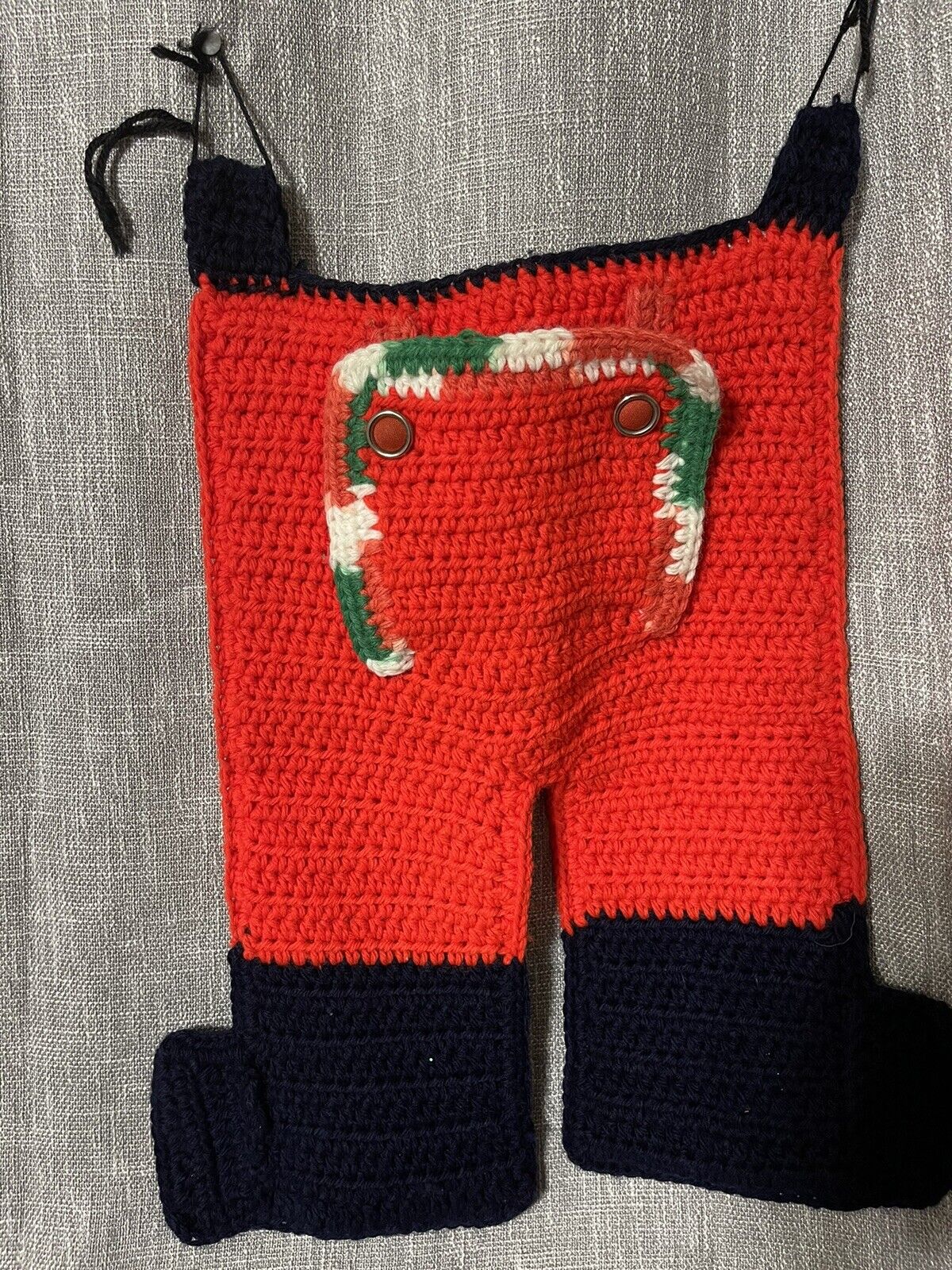 Vintage Long John Christmas Stocking Crocheted Britches