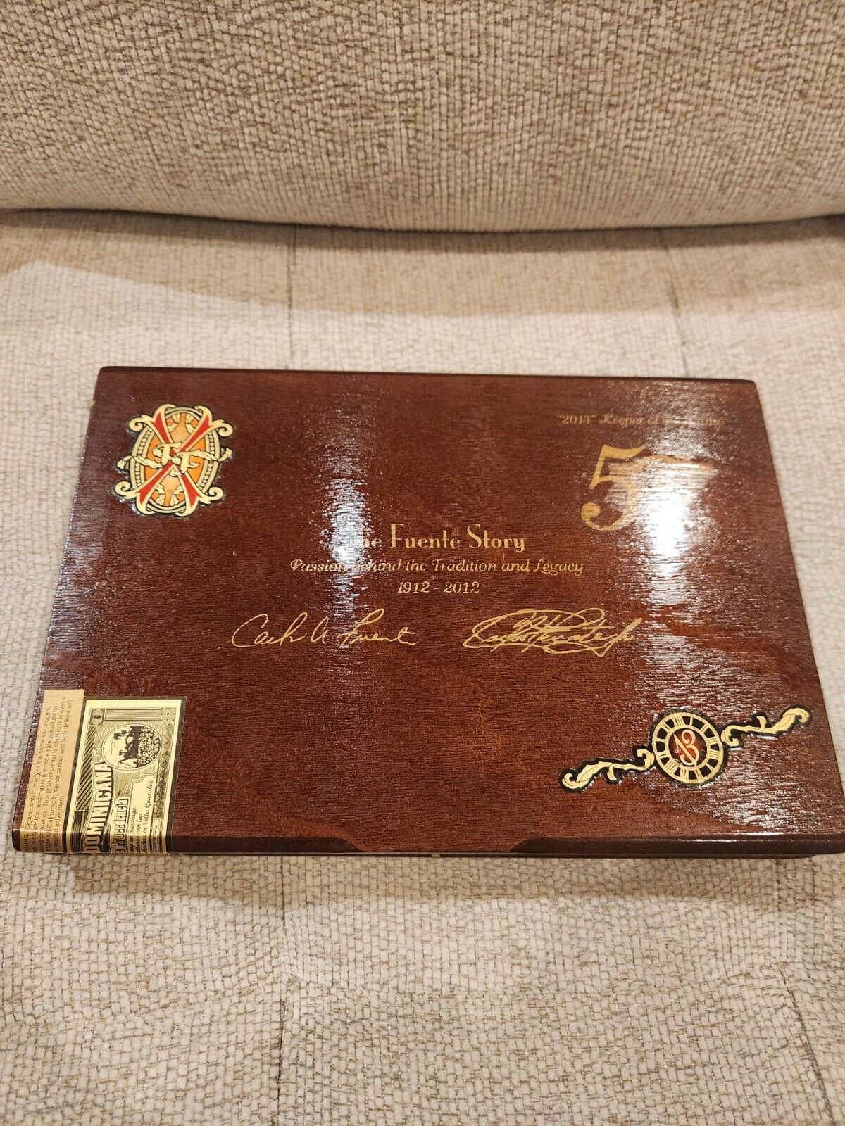 Opus X The Fuente Story 2013 Keeper Of The Flame Empty Wooden Cigar Box 12x8¼x1½