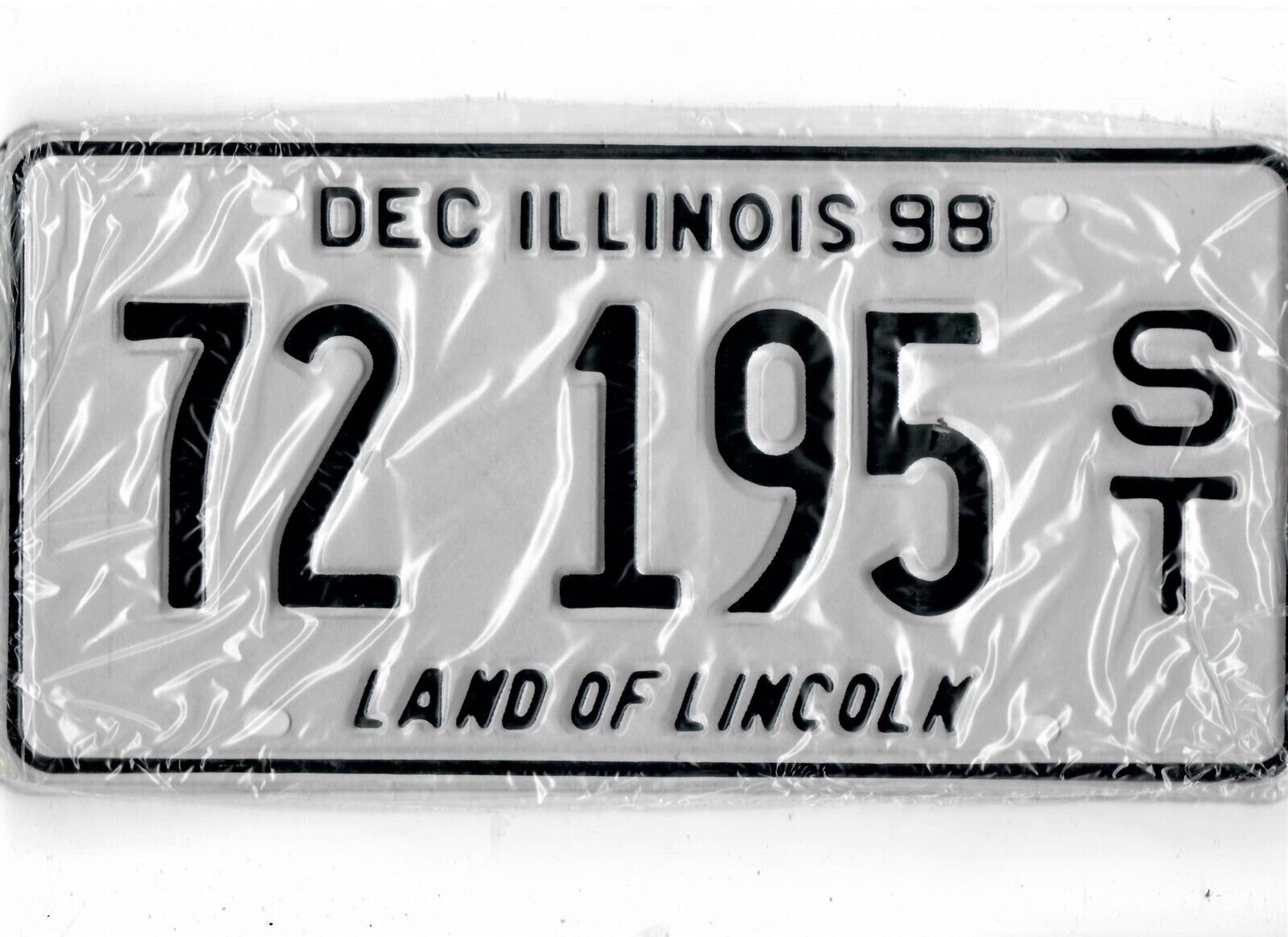 ILLINOIS 1998 license plate \