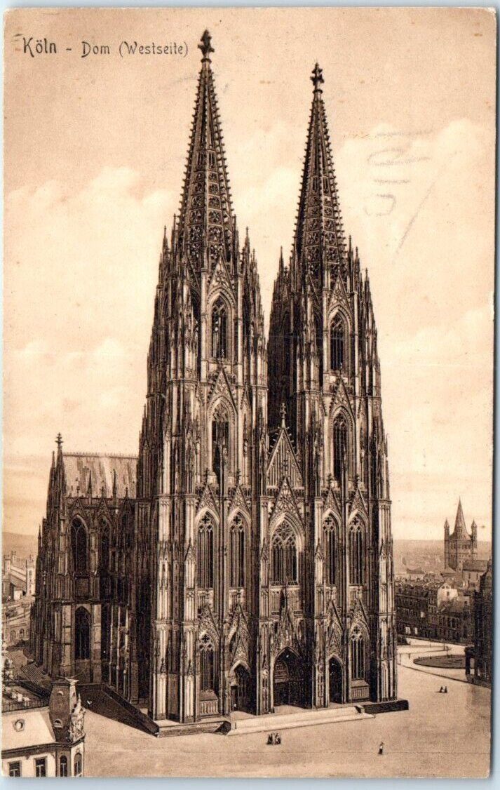 Postcard - Cathedral (west side) - Cologne, Germany