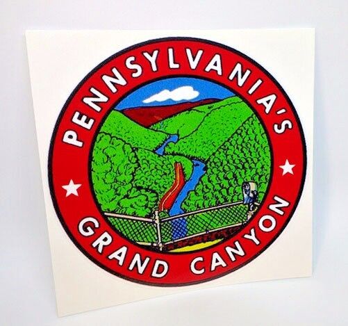 Pennsylvania's Grand Canyon Vintage Style Travel Decal / Vinyl Sticker, 4 inch