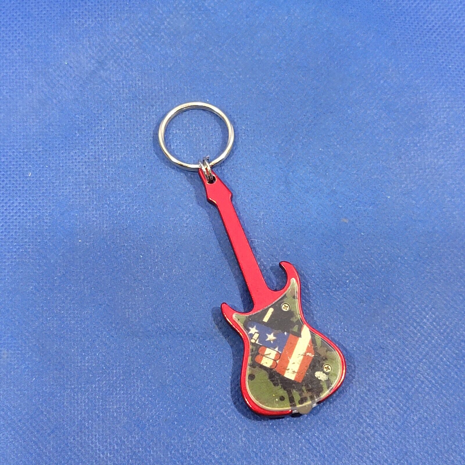 Guitar Shaped Plastic Collectable Keychain Keyring