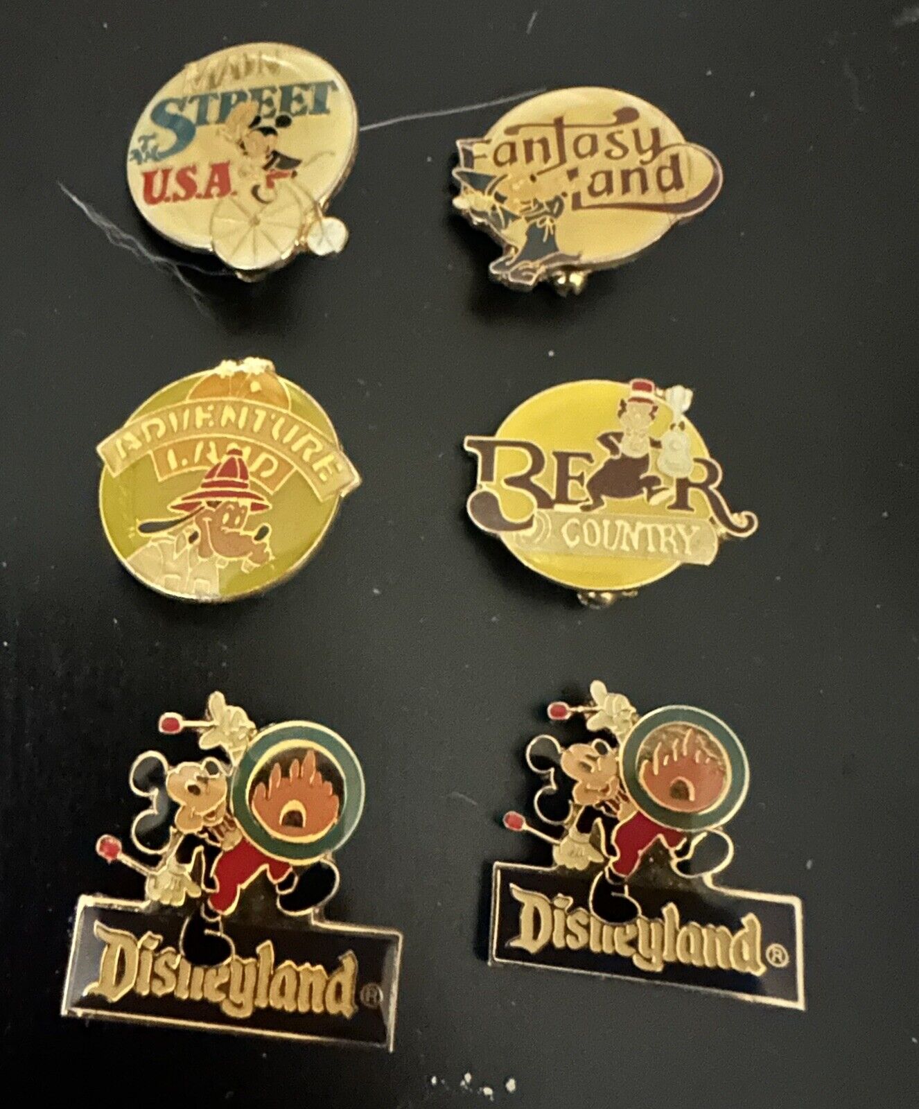 Disney Vintage 1985 Disneyland 30th Anniversary Enameled Pin Set Of 6