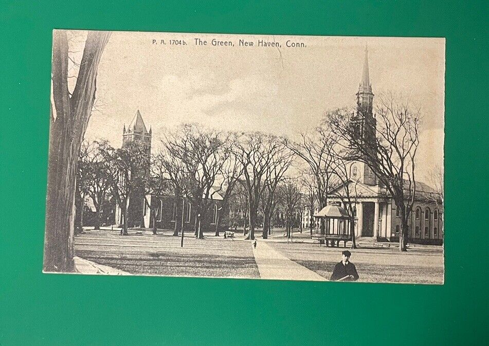 Vintage Postcard 1907 The Green, New Haven, Conn. Rotograph Co. (Germany)