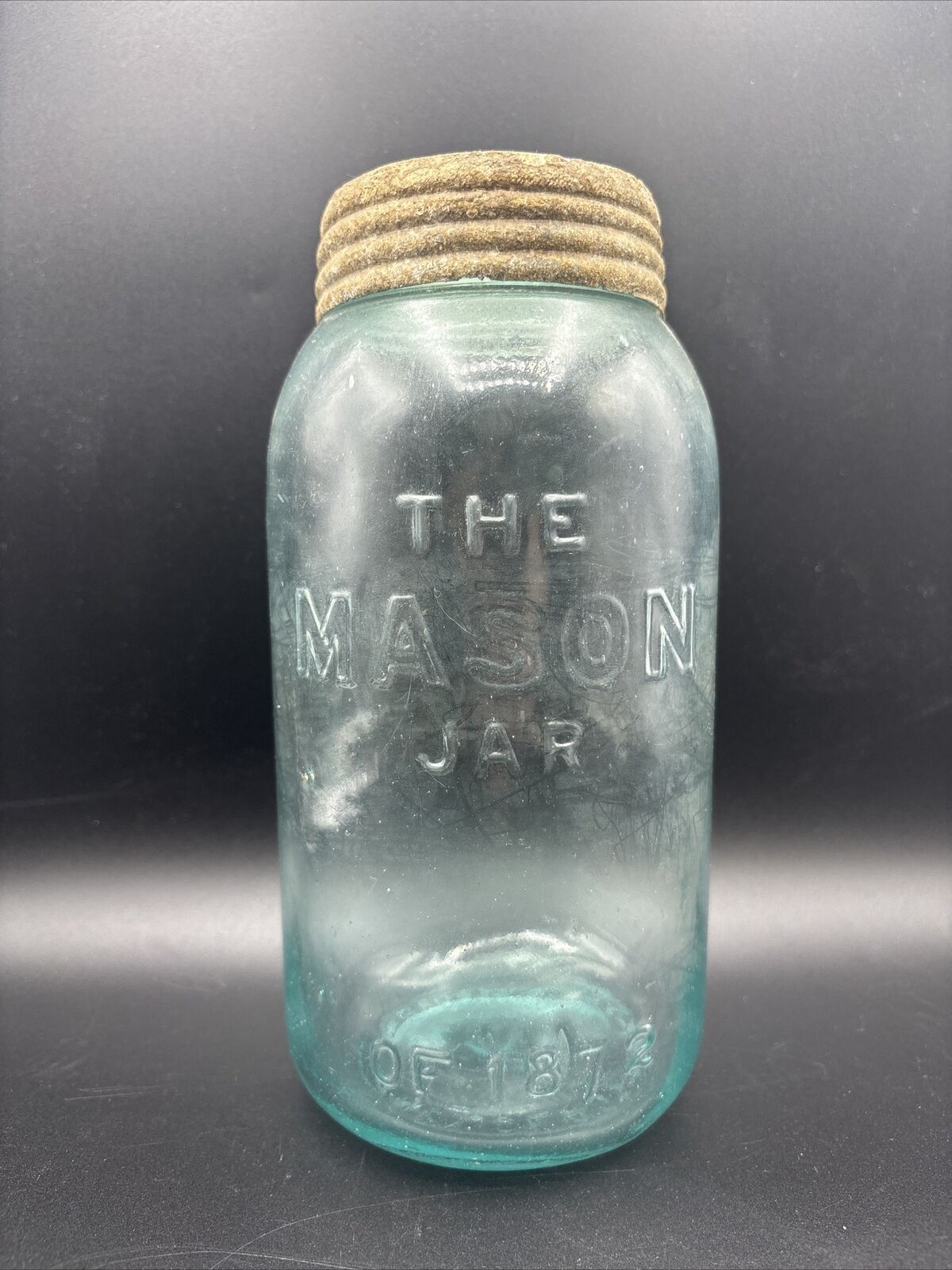 Rare Antique Mason Jar of 1872 Whitney Glassworks Half Gallon Fruit Canning Jar