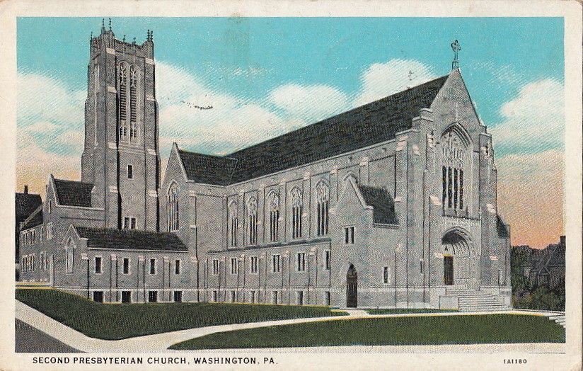 Postcard Second Presbyterian Church Washington PA 