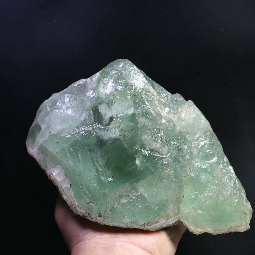 6.84lb Natural Not Polished Original Green Fluorite Crystal Mineral Specimen