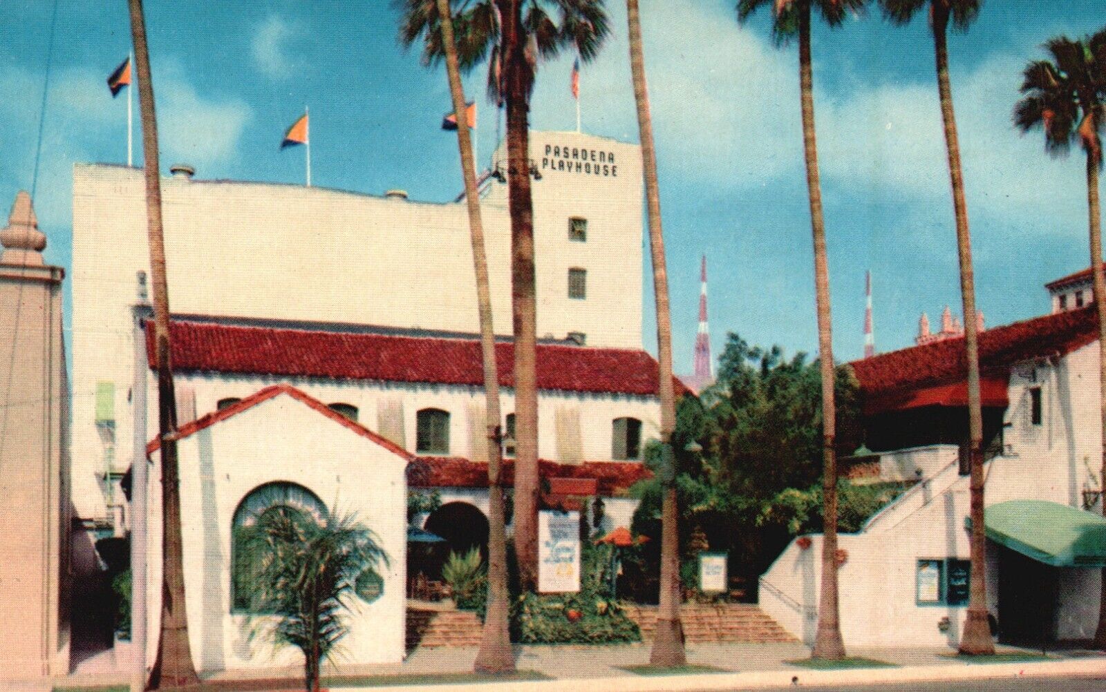 Postcard CA Pasadena Community Playhouse California Chrome Vintage PC J6295