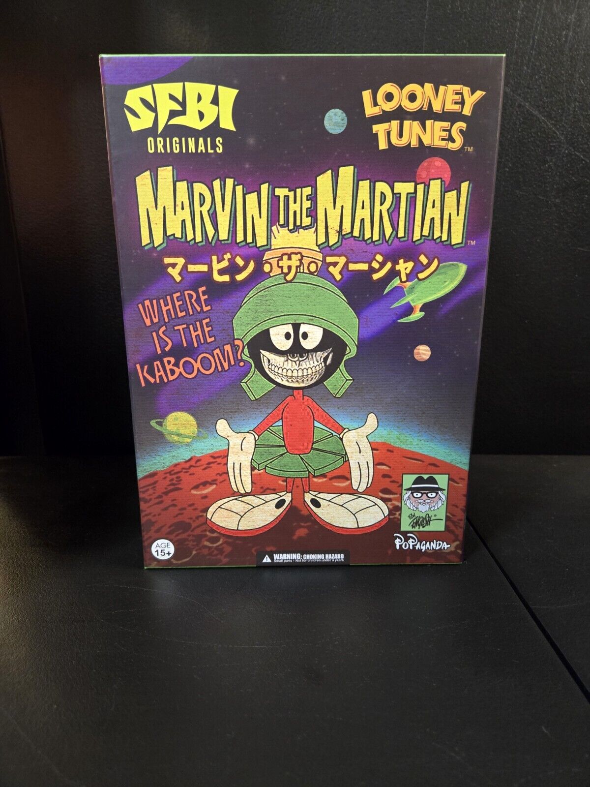 Ron English X Looney Tunes Marvin The Martian Grin