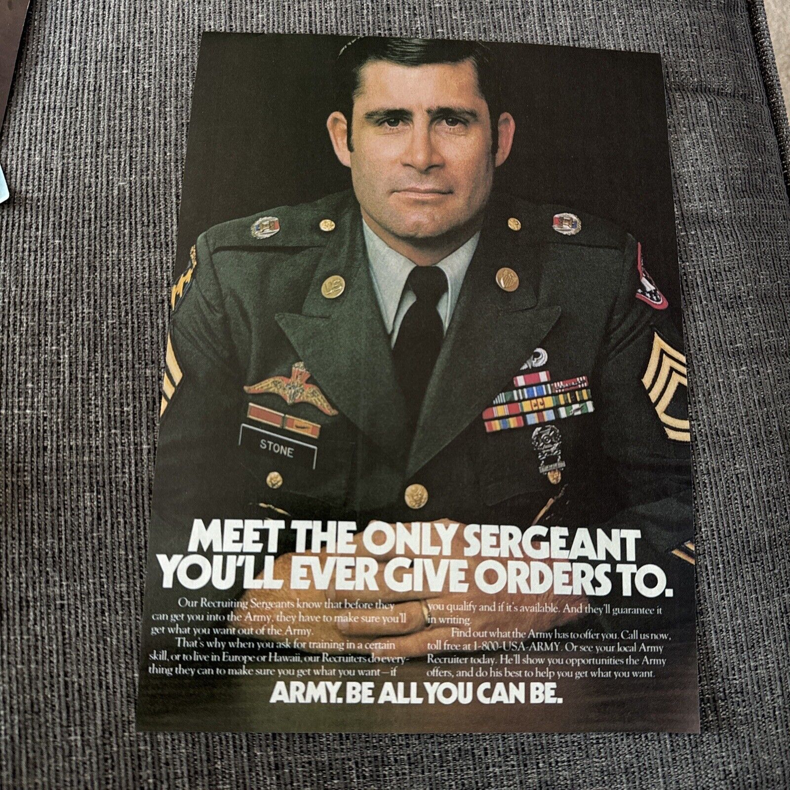 Oliver Stone Army Advertisement Be All You Can Be 1980’s