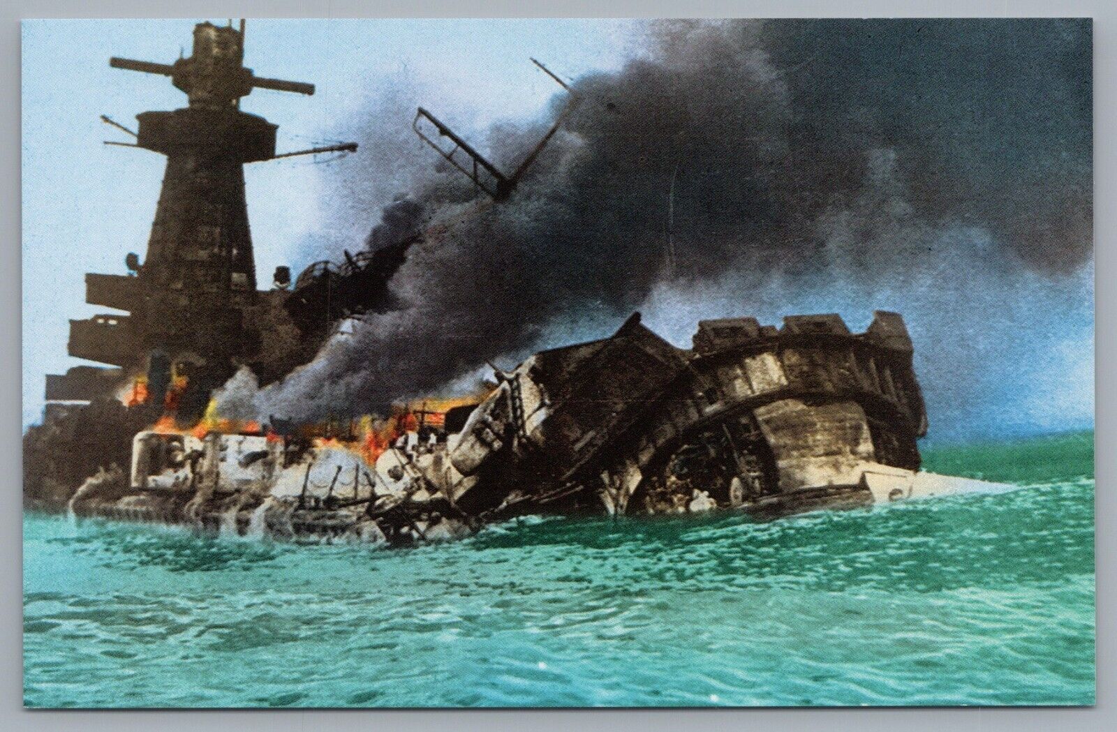 Postcard German Battleship Admiral Graf Spee Scuttled