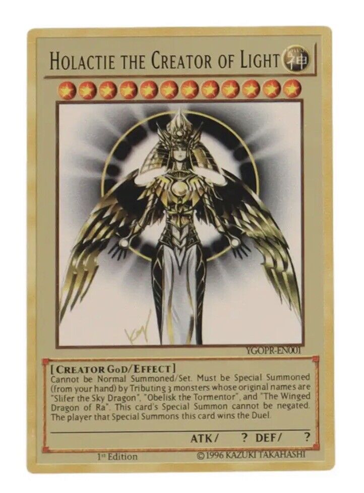 100% METAL - Holactie the Creator of Light YU-GI-OH Card