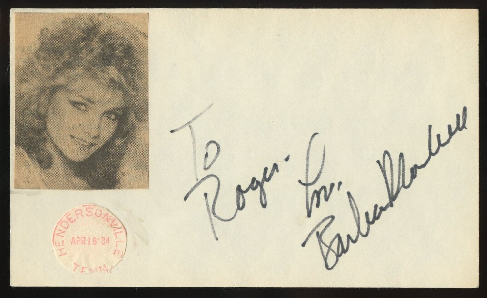 Barbara Mandrell signed autograph 3x5 Cut American Country Music Singer Musician