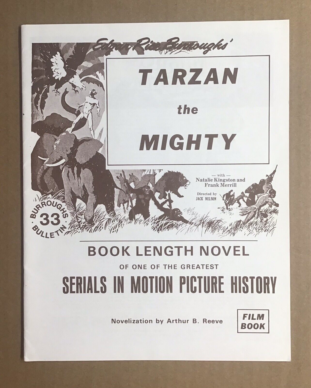 Burroughs Bulletin #33 ~ 1974~ Tarzan the Mighty Movie Novelization ~ Edgar Rice