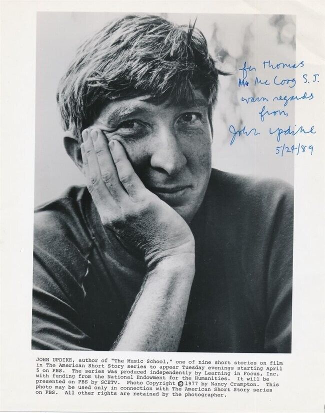 John Updike- Vintage Signed Photograph (Pulitzer Prize)