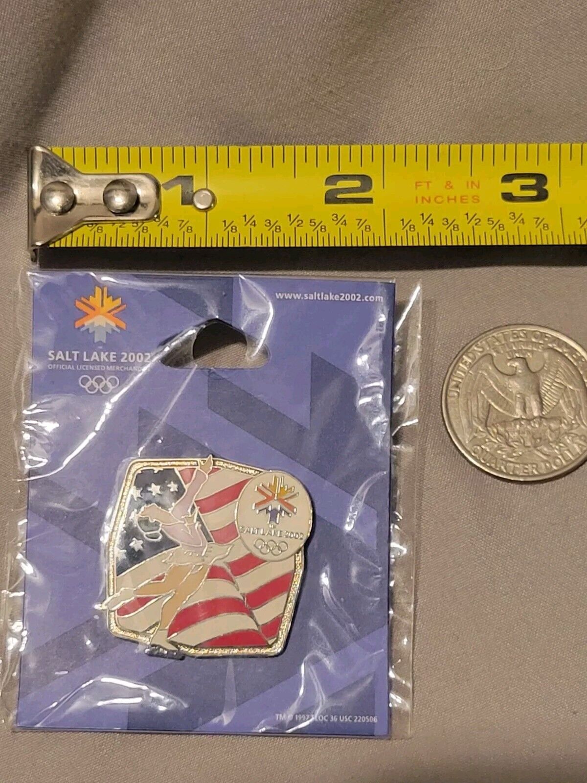 2002 Salt Lake City Winter Olympics Lapel Pin, Figure Skating, New In Package