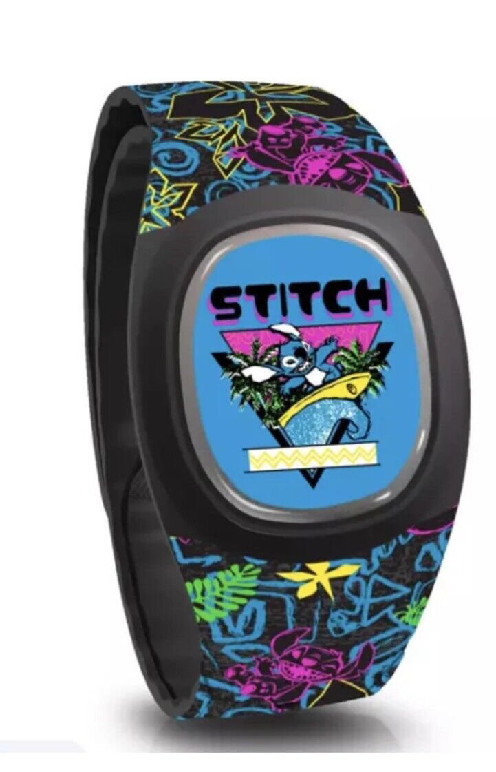 2023 Disney Parks Stitch Retro Surfing Magic Band Plus + Unlinked - NEW
